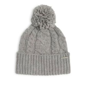 Michael Kors Cable Knit Pompom Beanie